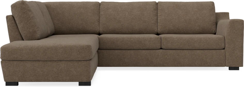 Friday - 2,5-sits soffa med divan vänster - Brun