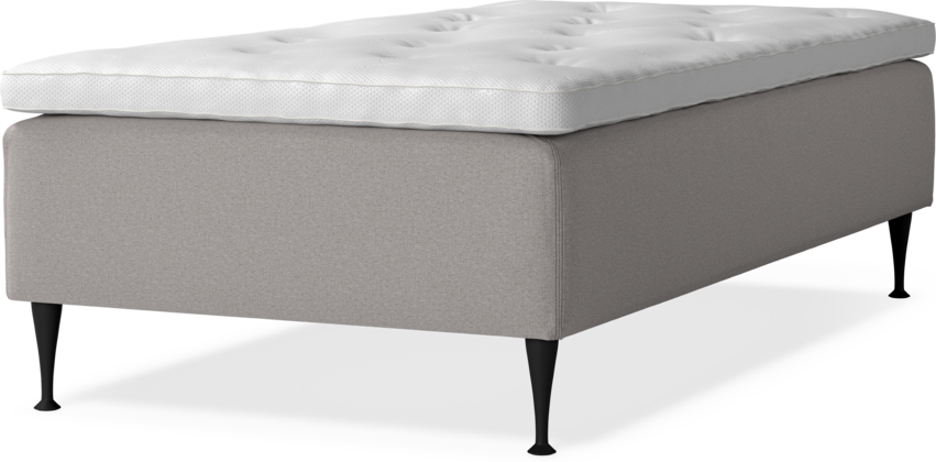 Delux Dream - Ramsäng, enkelsäng med bäddmadrass - Grå