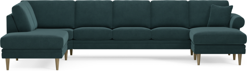 Eden - 3-sits soffa med divan vänster och schäslong höger - Blå