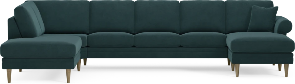 Eden - 3-sits soffa med divan vänster och schäslong höger - Blå
