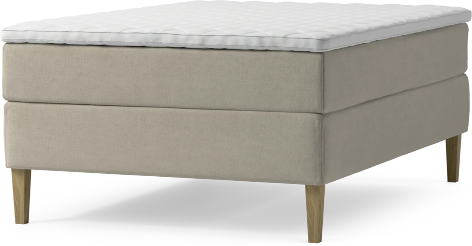 Delux Exclusive - Kontinentalsäng, enkelsäng 140 cm med bäddmadrass och sängben