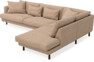 Harper - 3-sits soffa med divan höger - Gul