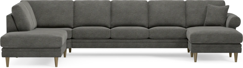 Eden - 3-sits soffa med divan vänster och schäslong höger - Grå