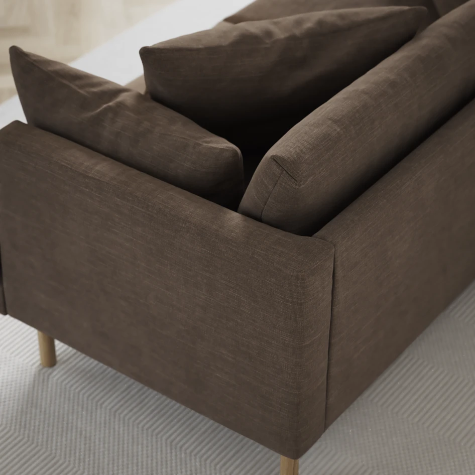 Harper - 3-sits soffa - Brun
