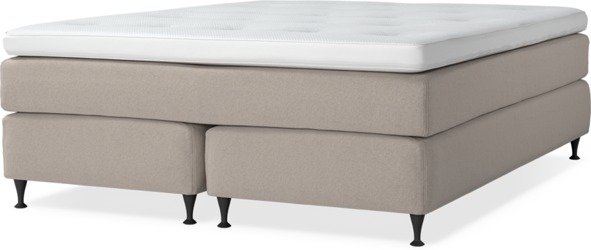 Delux Sense - Kontinentalsäng, dubbelsäng med bäddmadrass - Beige