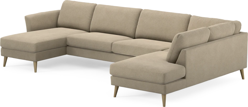 Bridge - 3-sits soffa med schäslong vänster och divan höger - Beige