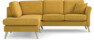Eden - 2-sits soffa med divan - Gul
