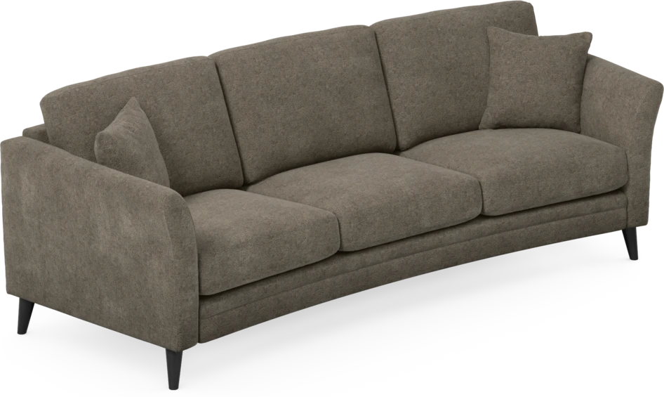 Eden - 3-sits soffa svängd - Brun