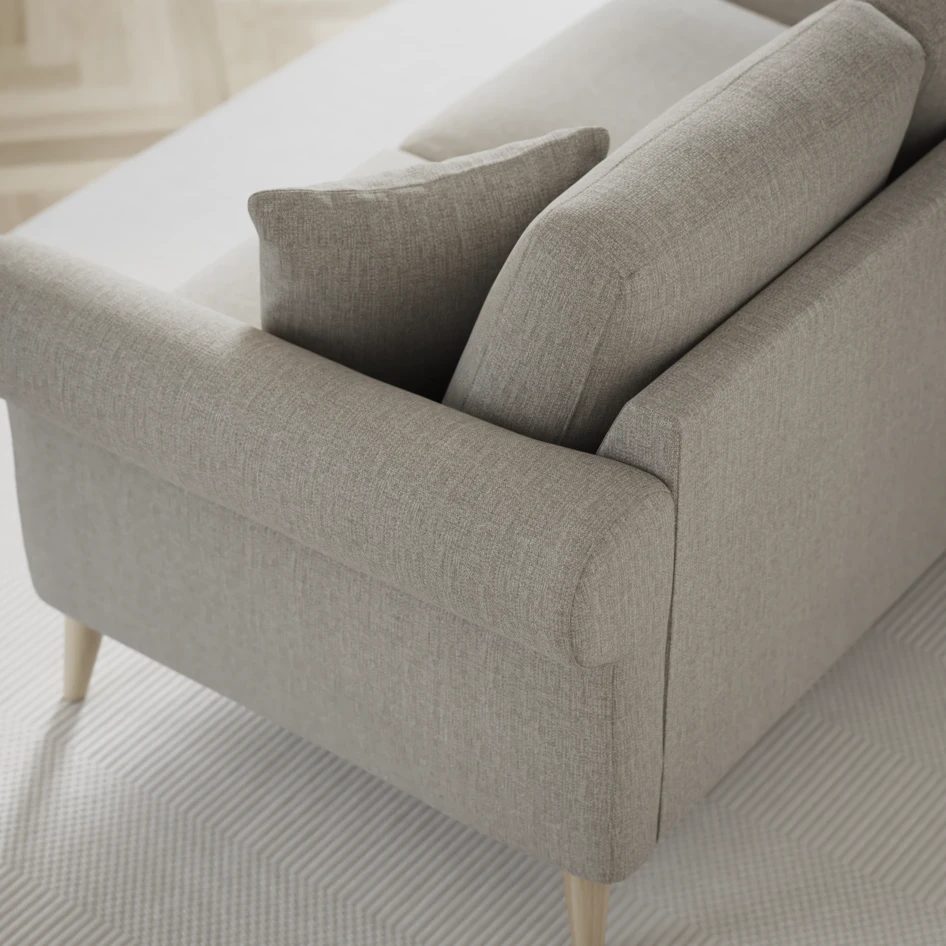 Eden - 3-sits soffa svängd - Grå