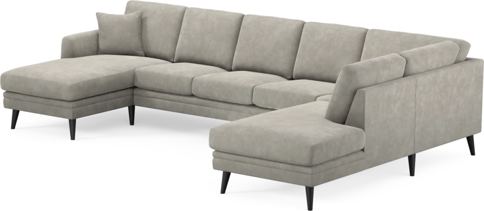 Eden - 3-sits soffa med schäslong vänster och divan höger - Grå