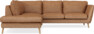 Madison - 2-sits soffa med divan vänster - Orange