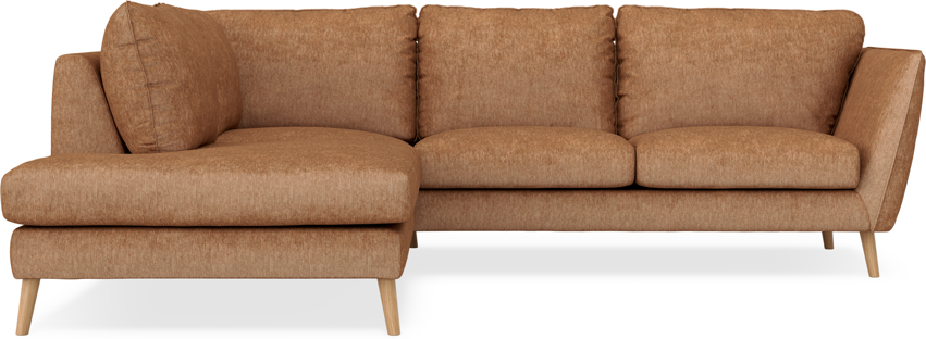 Madison - 2-sits soffa med divan vänster - Orange