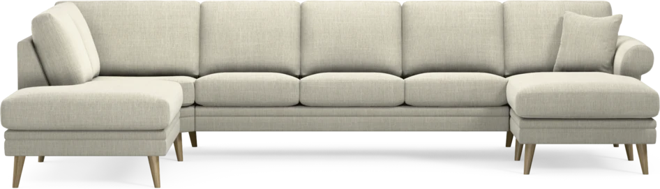 Eden - 3-sits soffa med divan vänster och schäslong höger - Beige