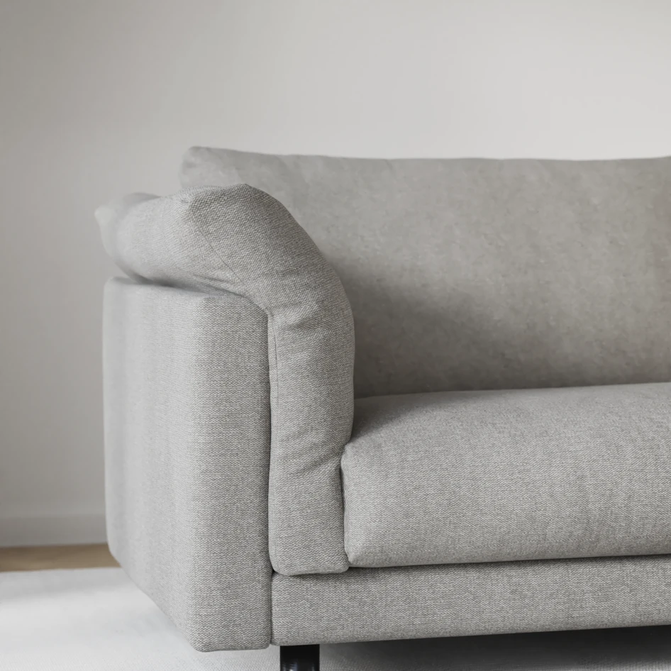 Cherrie - 3-sits soffa med divan höger, fast klädsel - Grå