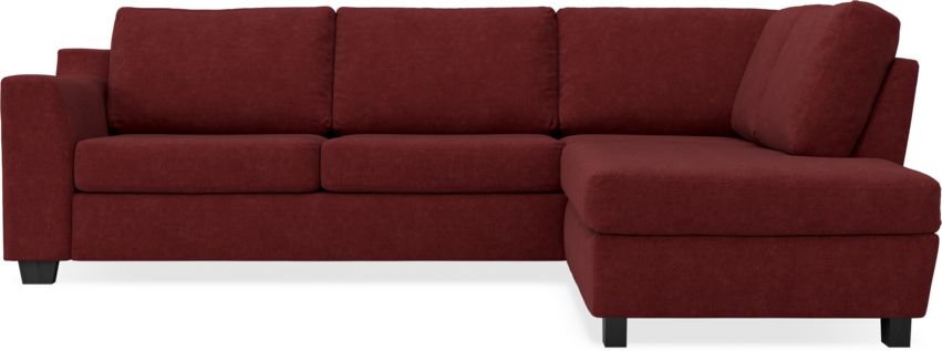Friday - 2,5-sits soffa med divan höger - Rosa