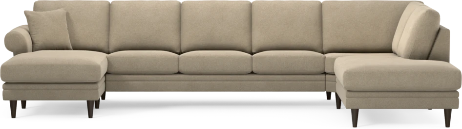 Eden - 3-sits soffa med schäslong vänster och divan höger - Beige