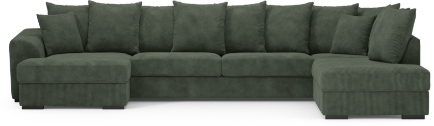 Town - 3-sits soffa med divan höger och schäslong vänster - Grön