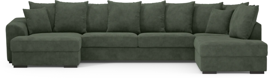 Town - 3-sits soffa med divan höger och schäslong vänster - Grön