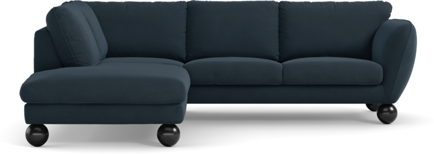 Madison Lux - 2-sits soffa med divan vänster - Blå