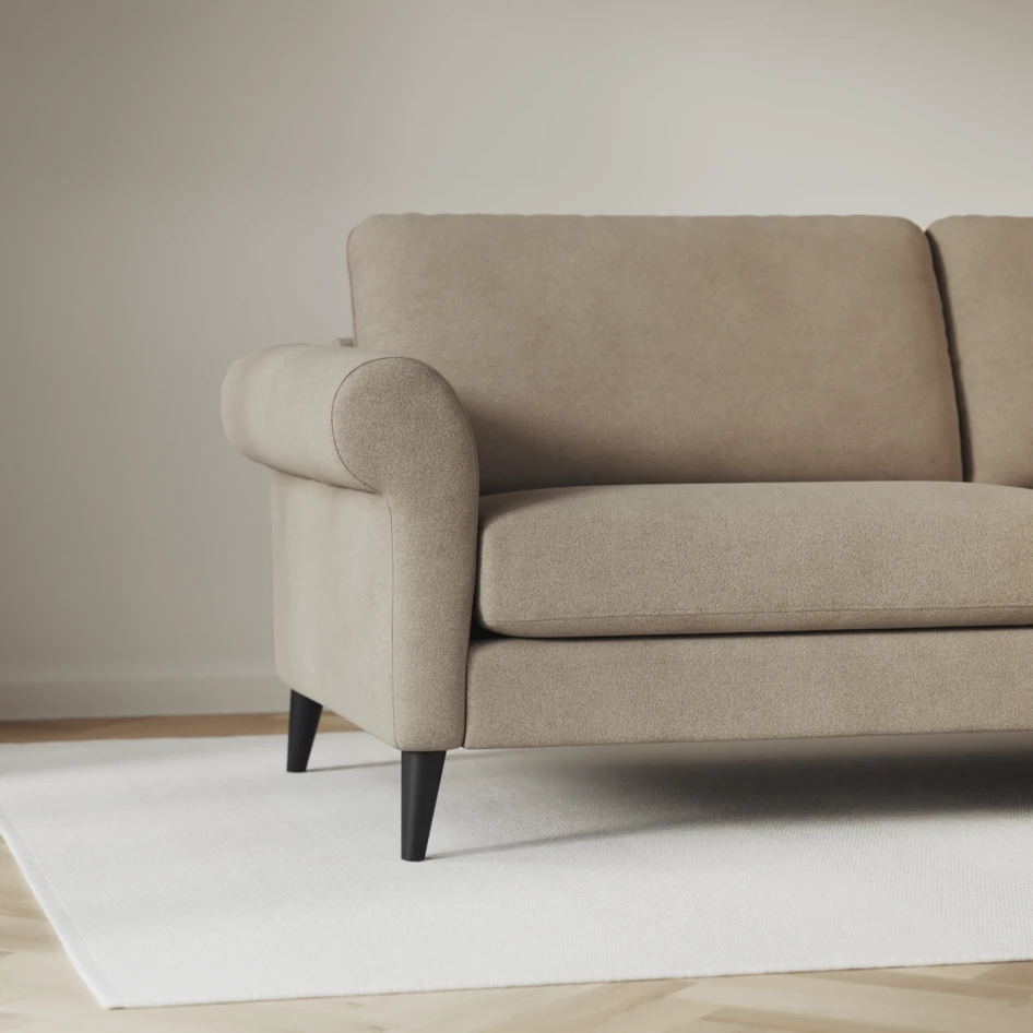 Bridge - 3-sits soffa svängd - Beige
