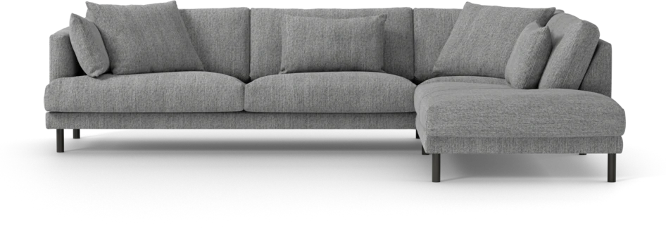 Harper - 3-sits soffa med divan höger - Grå