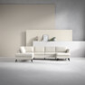 County - 3-sits soffa med divan vänster och schäslong höger - Vit