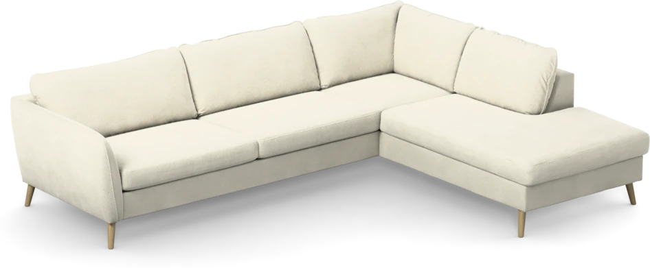 County - 2,5-sits soffa med divan höger - Vit