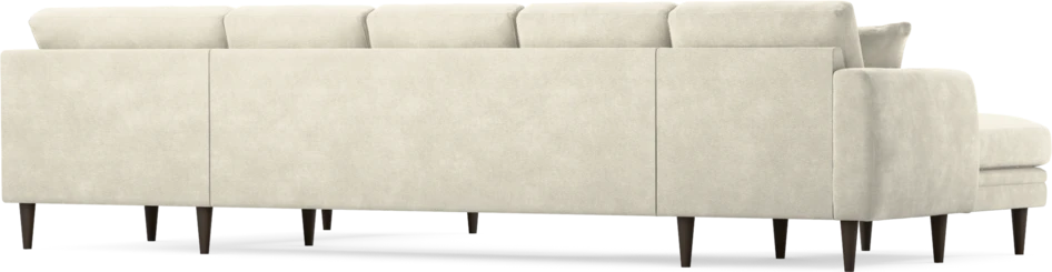 Eden - 3-sits soffa med schäslong vänster och divan höger - Vit