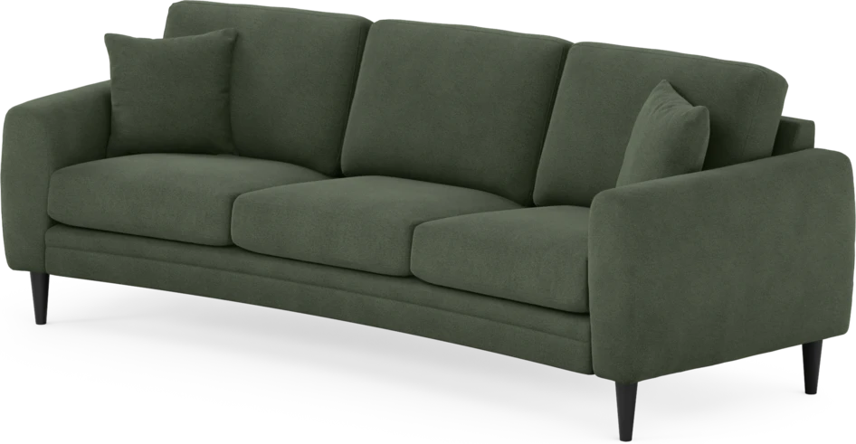 Eden - 3-sits soffa svängd - Grön