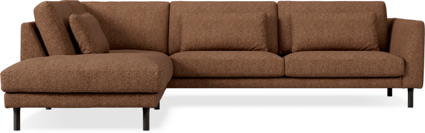 Willow - 3-sits soffa med divan vänster, fast klädsel - Orange