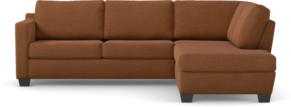 Friday - 2,5-sits soffa med divan höger - Orange