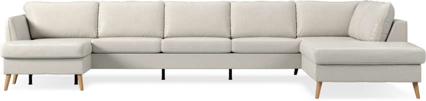 County - 4-sits soffa med schäslong vänster och divan höger - Vit