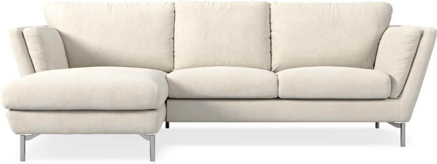 Madison Lux - 2-sits soffa med schäslong vänster - Vit