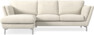 Madison Lux - 2-sits soffa med schäslong vänster - Vit