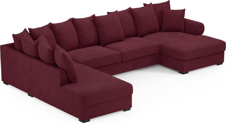 Town - 3-sits soffa med divan vänster och schäslong höger - Röd