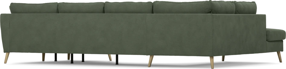 County - 3-sits soffa med divan vänster och schäslong höger - Grön