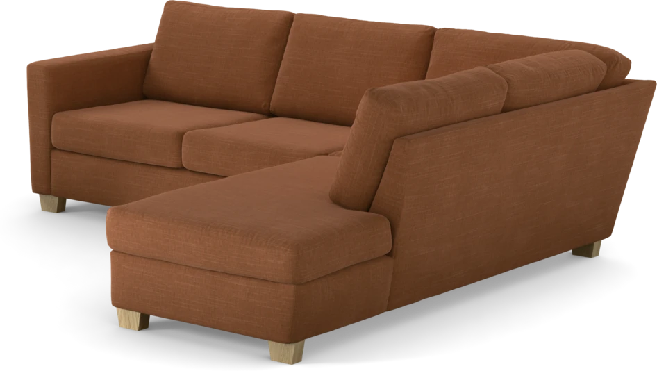 Friday - 2,5-sits soffa med divan höger - Orange