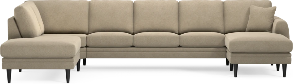 Eden - 3-sits soffa med divan vänster och schäslong höger - Beige