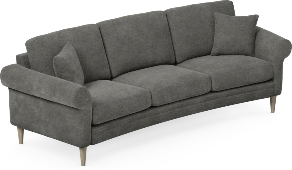 Eden - 3-sits soffa svängd - Grå