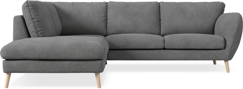 Madison - 2-sits soffa med divan vänster - Vit