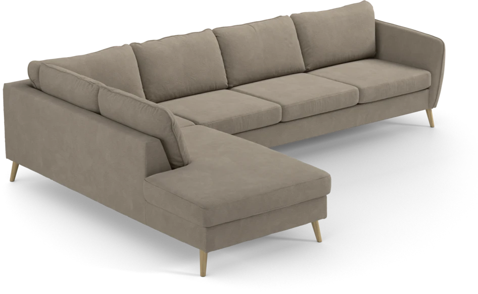County - 3-sits soffa med divan vänster - Beige