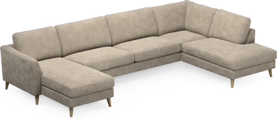 Bridge - 3-sits soffa med schäslong vänster och divan höger - Beige