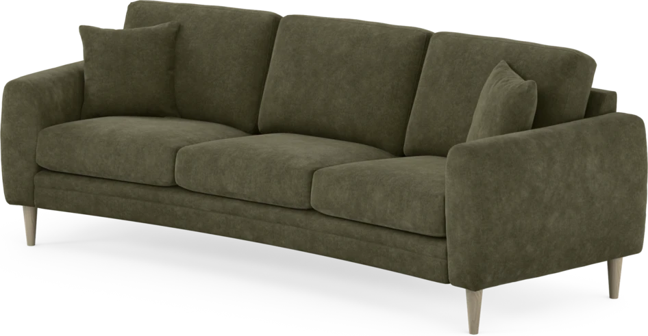 Eden - 3-sits soffa svängd - Grön