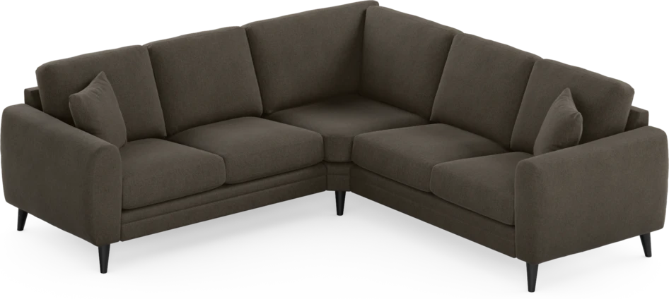 Eden - Hörnsoffa, 2+2-sits - Brun