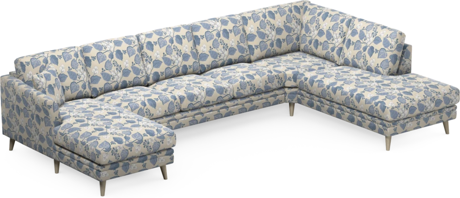 Eden - 3-sits soffa med schäslong vänster och divan höger - Flerfärgad