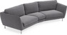 Madison - 3-sits soffa svängd, 90 cm - Grå