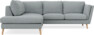 Madison - 2-sits soffa med divan vänster - Turkos
