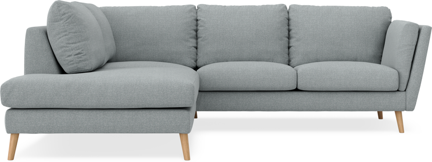 Madison - 2-sits soffa med divan vänster - Turkos