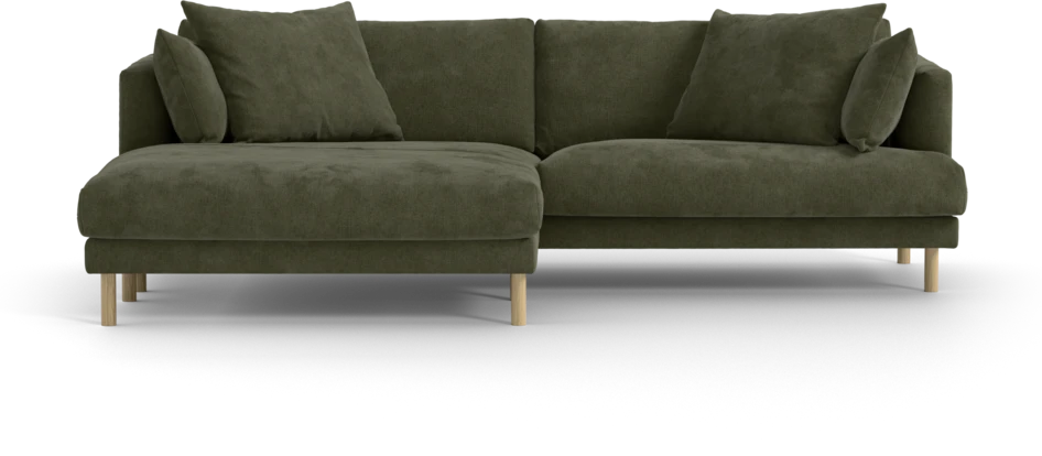Harper - 4-sits med schäslong XL vänster - Grön