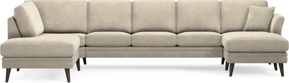 Eden - 3-sits soffa med divan vänster och schäslong höger - Beige